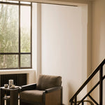 Panel lounge chair - varnished teak - dark brown - rattan Roasted - Grey linen White Cliff Studio Lounge Chair