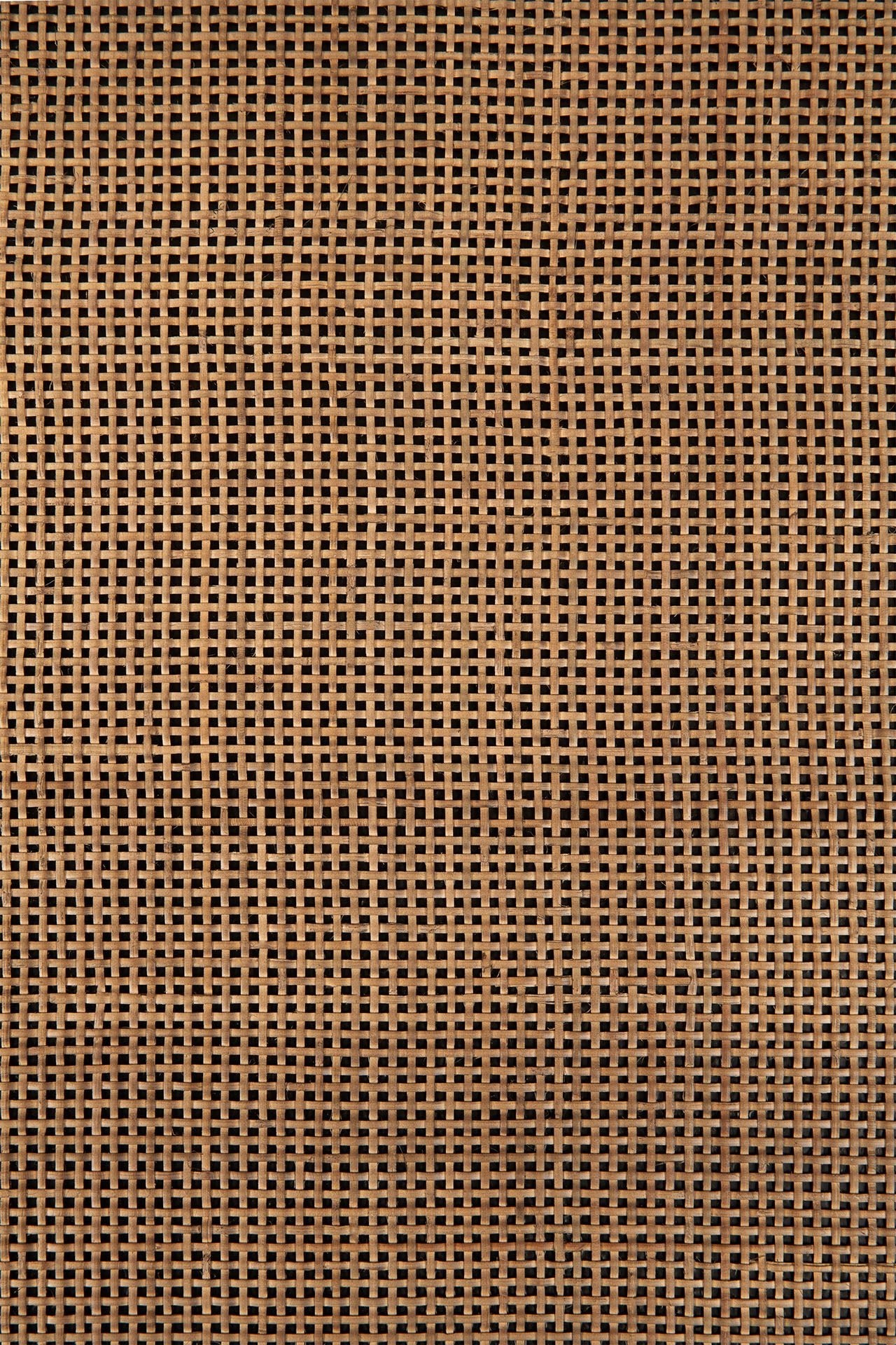 Panel side table - varnished teak - dark brown - rattan Roasted - square White Cliff Studio Side Table