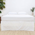 Paneled Cotton Sateen Bedskirt White Cliff Studio Bedskirt