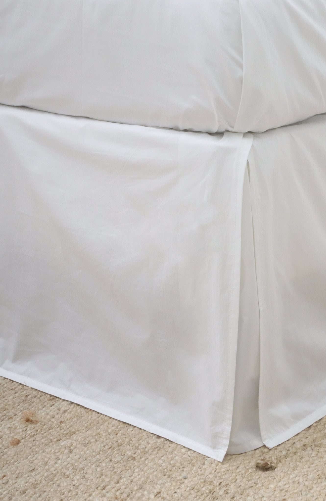 Paneled Cotton Sateen Bedskirt White Cliff Studio Bedskirt