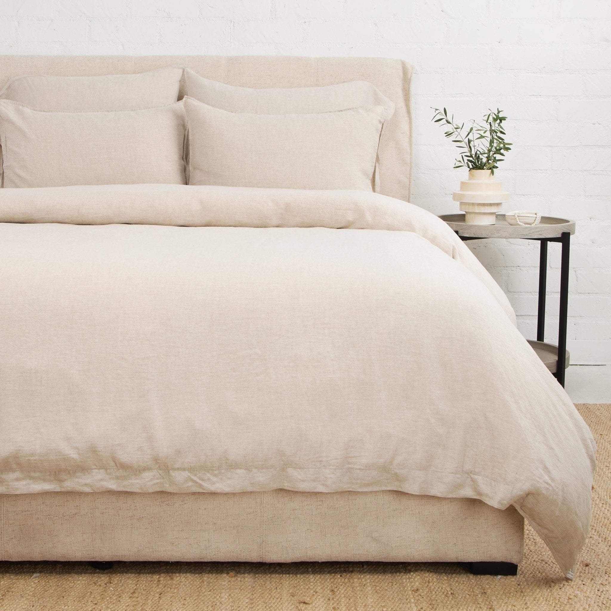 Parker Linen Duvet Set White Cliff Studio Duvet Sets