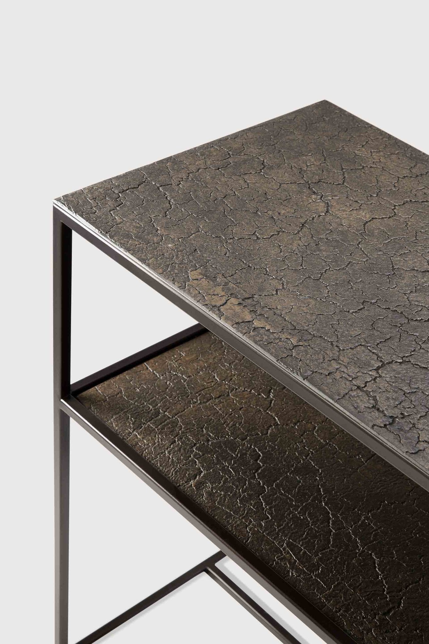 Pentagon console - varnished Minerals - Lava Whisky White Cliff Studio Console Table