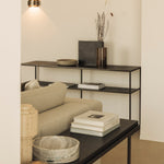 Pentagon console - varnished Minerals - Lava Whisky White Cliff Studio Console Table