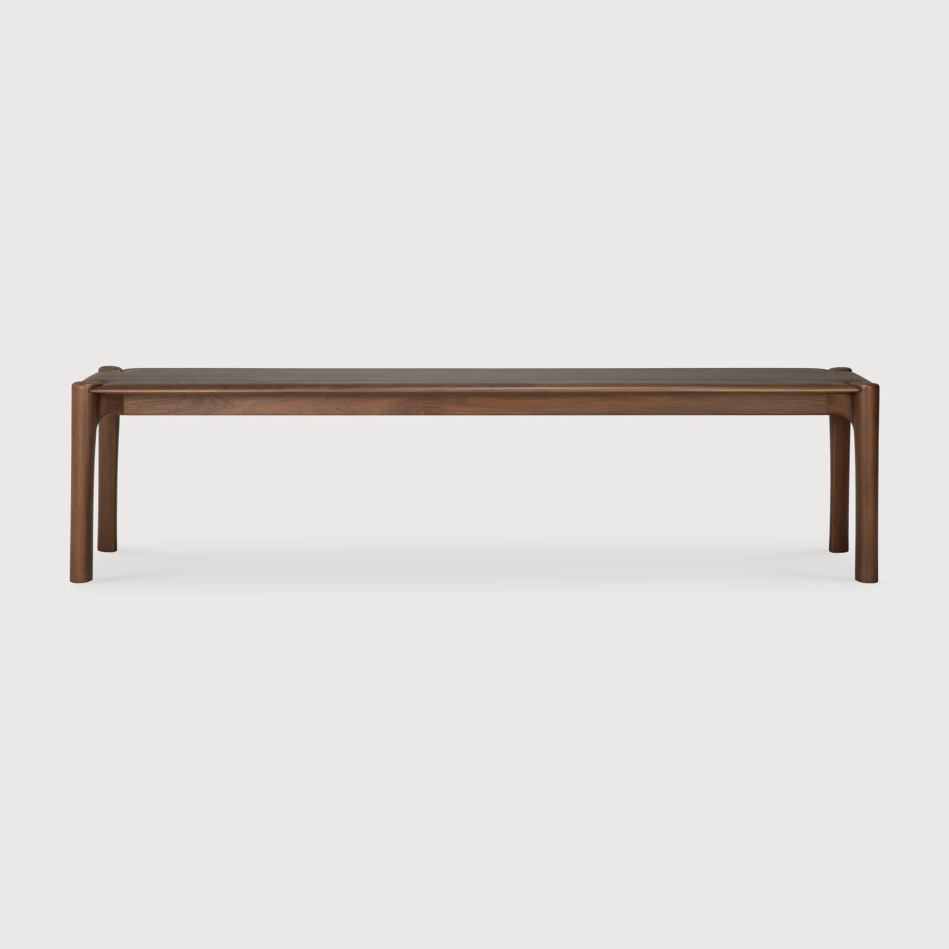 PI bench - varnished teak - brown White Cliff Studio Bench / Dining Bench