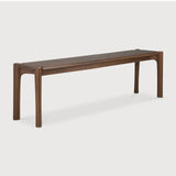 PI bench - varnished teak - brown White Cliff Studio Bench / Dining Bench
