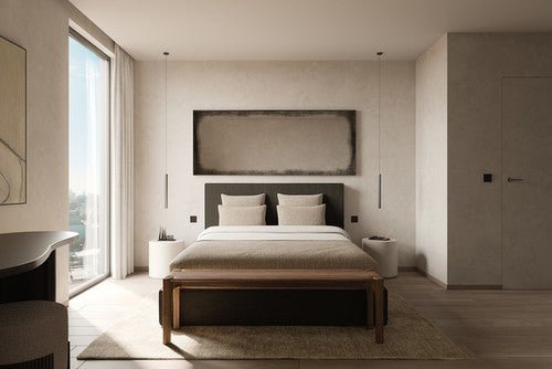 PI bench - varnished teak - brown White Cliff Studio Bench / Dining Bench