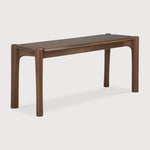 PI bench - varnished teak - brown White Cliff Studio Bench / Dining Bench