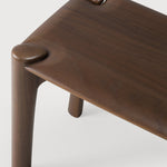 PI bench - varnished teak - brown White Cliff Studio Bench / Dining Bench