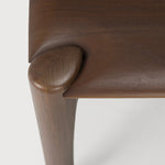 PI bench - varnished teak - brown White Cliff Studio Bench / Dining Bench