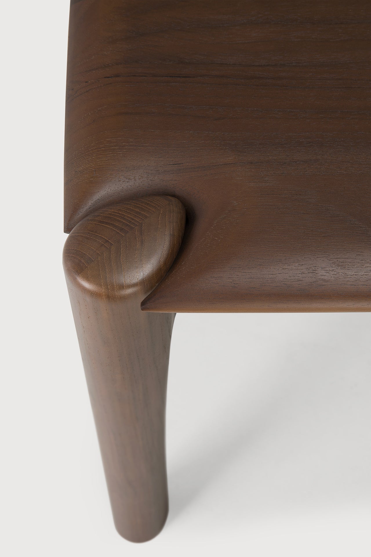 PI bench - varnished teak - brown White Cliff Studio Bench / Dining Bench