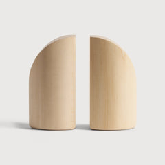 PI book ends - varnished sycamore - set of 2 White Cliff Studio Book Ends