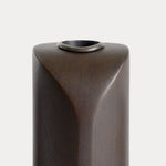 PI candle holders - varnished mahogany - dark brown - set of 3 White Cliff Studio Candle Holders