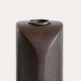 PI candle holders - varnished mahogany - dark brown - set of 3 White Cliff Studio Candle Holders