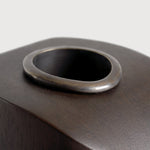 PI candle holders - varnished mahogany - dark brown - set of 3 White Cliff Studio Candle Holders