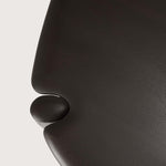 PI coffee table - varnished mahogany - dark brown - pebble shape White Cliff Studio COFFEE TABLE