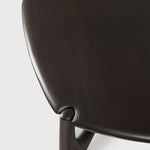 PI coffee table - varnished mahogany - dark brown - pebble shape White Cliff Studio COFFEE TABLE