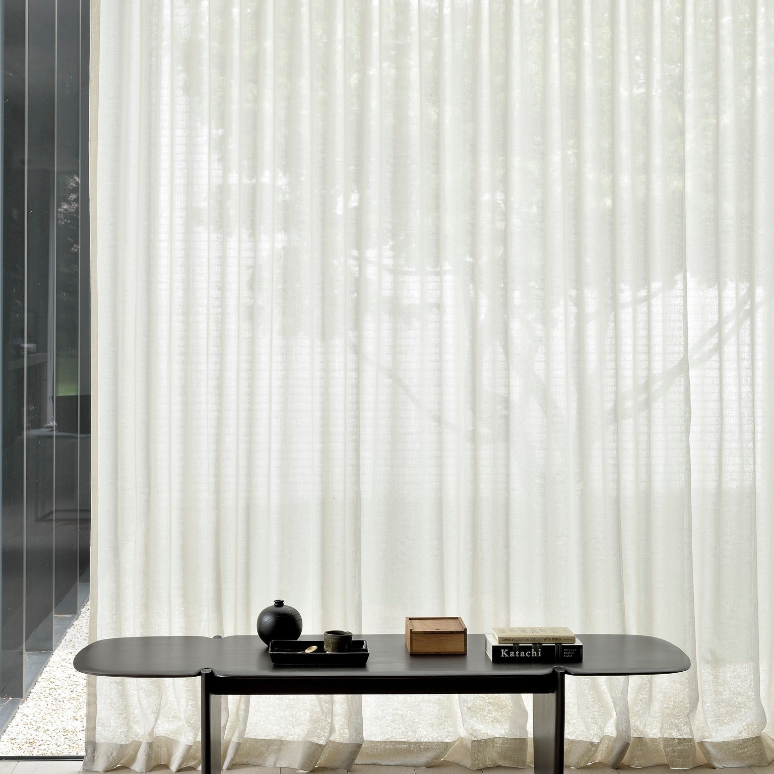 PI coffee table - varnished mahogany - dark brown - rectangular White Cliff Studio COFFEE TABLE