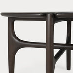 PI coffee table - varnished mahogany - dark brown - round White Cliff Studio COFFEE TABLE