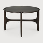 PI coffee table - varnished mahogany - dark brown - round White Cliff Studio COFFEE TABLE