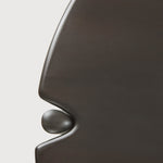 PI coffee table - varnished mahogany - dark brown - round White Cliff Studio COFFEE TABLE