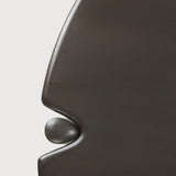 PI coffee table - varnished mahogany - dark brown - round White Cliff Studio COFFEE TABLE