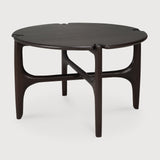 PI coffee table - varnished mahogany - dark brown - round White Cliff Studio COFFEE TABLE