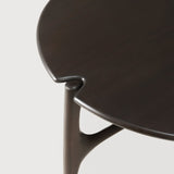 PI coffee table - varnished mahogany - dark brown - round White Cliff Studio COFFEE TABLE