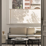 PI coffee table - varnished mahogany - dark brown - round White Cliff Studio COFFEE TABLE