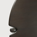 PI coffee table - varnished mahogany - dark brown - round White Cliff Studio COFFEE TABLE