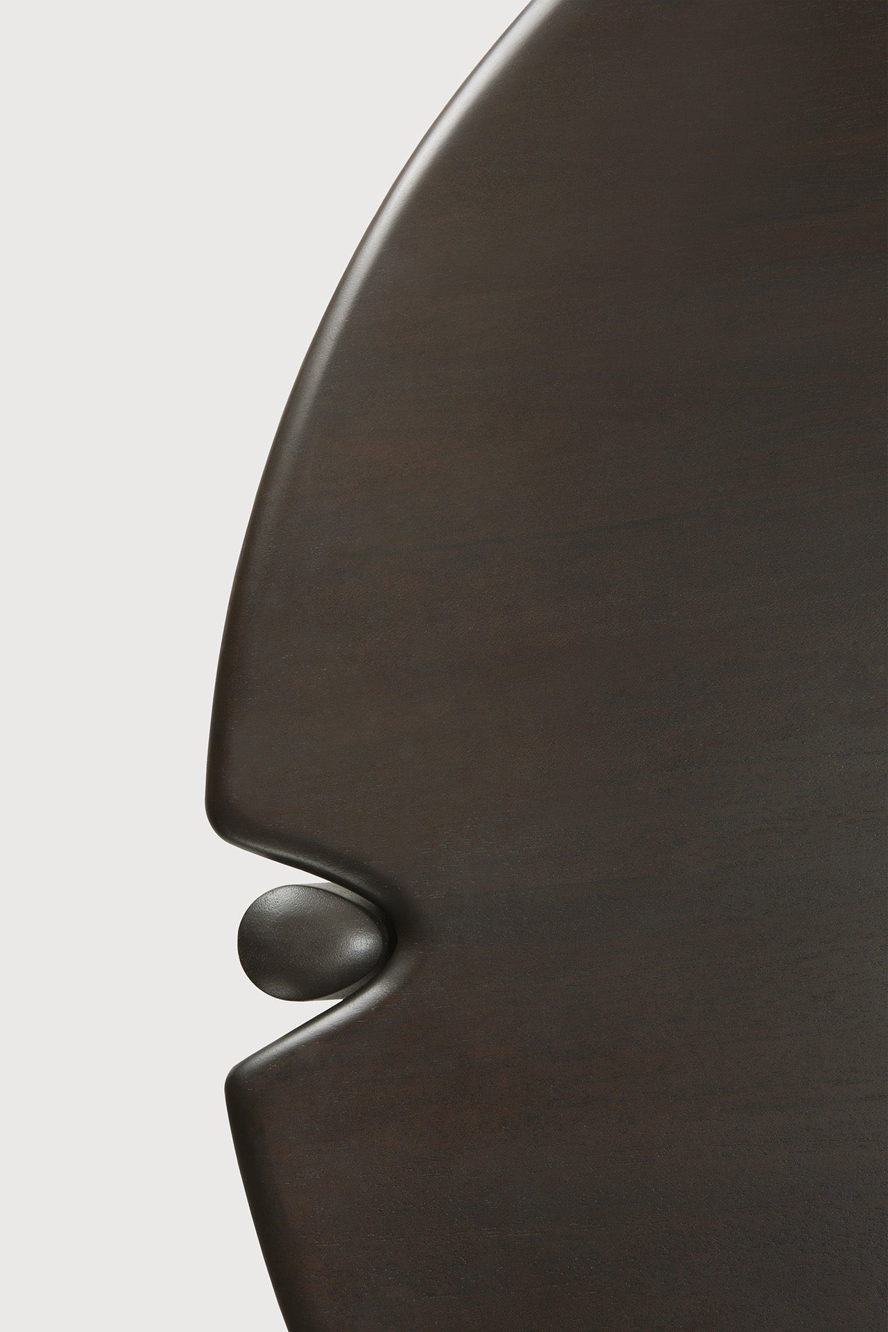 PI coffee table - varnished mahogany - dark brown - round White Cliff Studio COFFEE TABLE