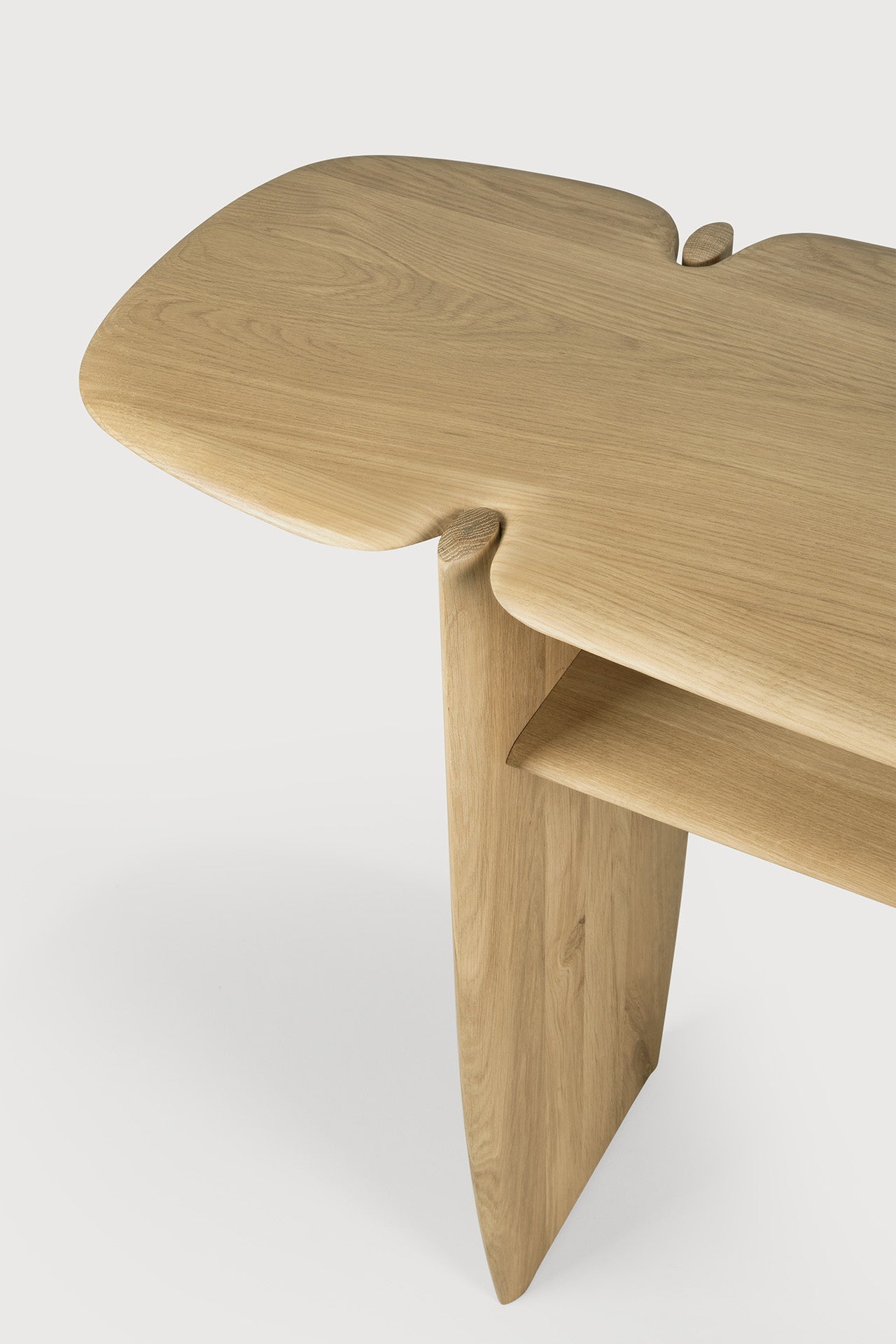 PI console - oak - 2 legs White Cliff Studio Console Table