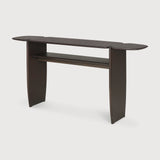 PI console - varnished mahogany - dark brown - 2 legs White Cliff Studio Console Table