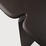 PI console - varnished mahogany - dark brown - 2 legs White Cliff Studio Console Table