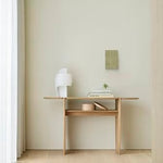 PI console - varnished mahogany - dark brown - 2 legs White Cliff Studio Console Table