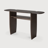 PI console - varnished mahogany - dark brown - 2 legs White Cliff Studio Console Table