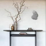 PI console - varnished mahogany - dark brown - 2 legs White Cliff Studio Console Table