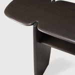 PI console - varnished mahogany - dark brown - 2 legs White Cliff Studio Console Table