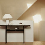 PI console - varnished mahogany - dark brown - 2 legs White Cliff Studio Console Table