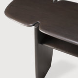 PI console - varnished mahogany - dark brown - 2 legs White Cliff Studio Console Table