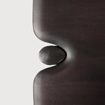 PI console - varnished teak - dark brown - 6 legs White Cliff Studio Console Table