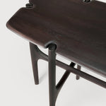 PI console - varnished teak - dark brown - 6 legs White Cliff Studio Console Table