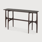 PI console - varnished teak - dark brown - 6 legs White Cliff Studio Console Table