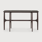 PI console - varnished teak - dark brown - 6 legs White Cliff Studio Console Table