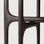 PI console - varnished teak - dark brown - 6 legs White Cliff Studio Console Table