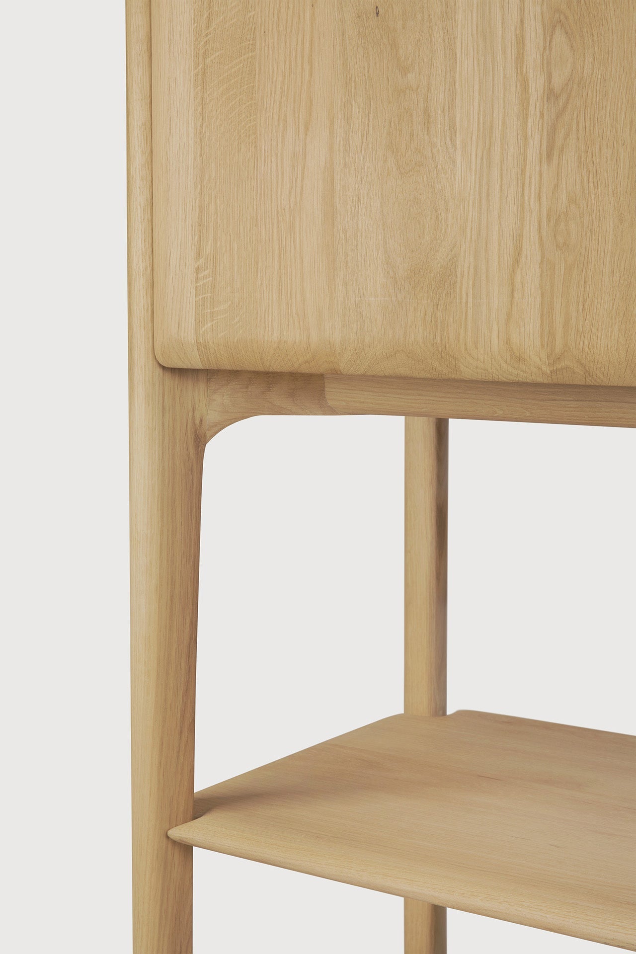 PI cupboard - oak - 2 doors White Cliff Studio Cab inet