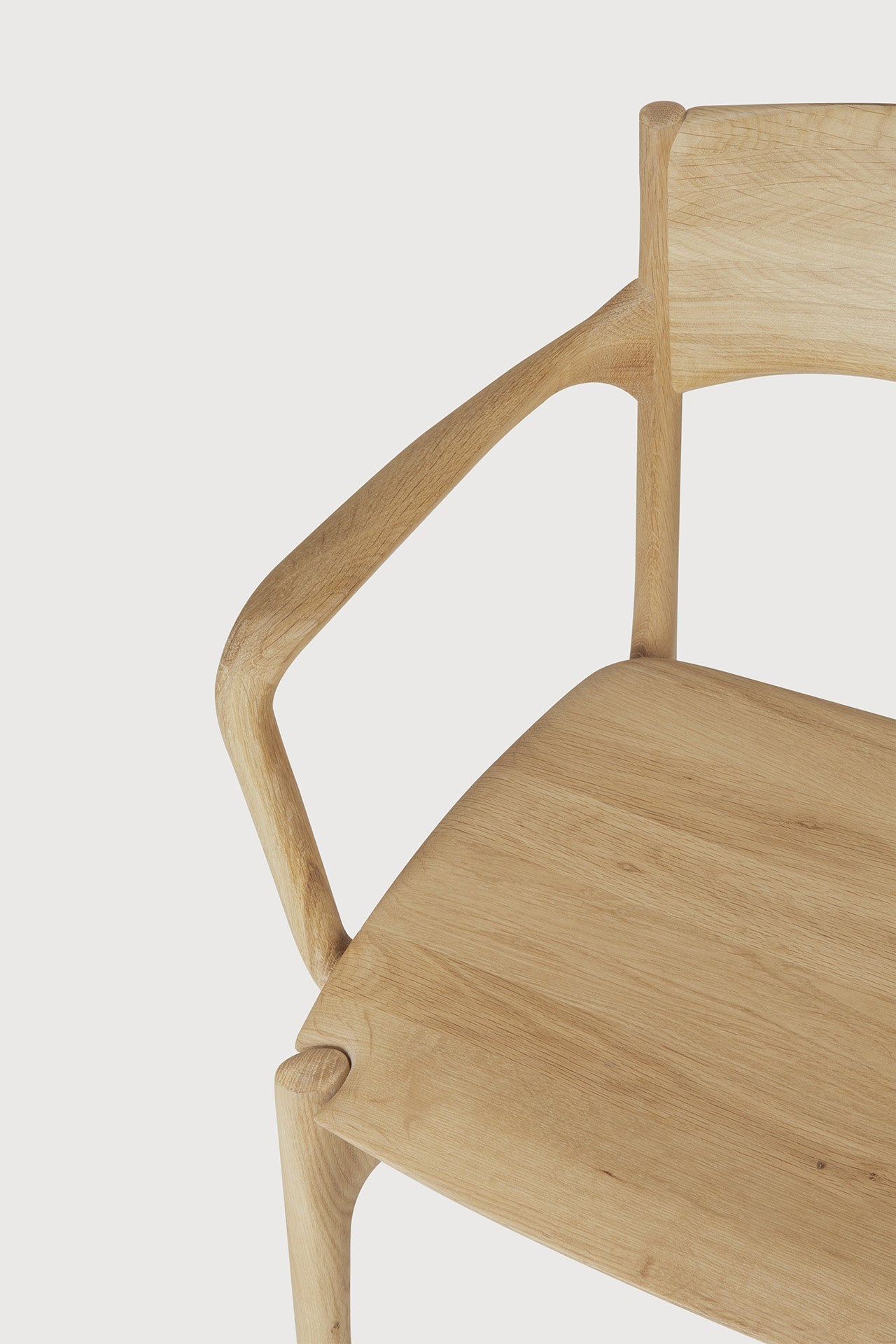 PI dining chair - oak - with arms White Cliff Studio Dining Chair