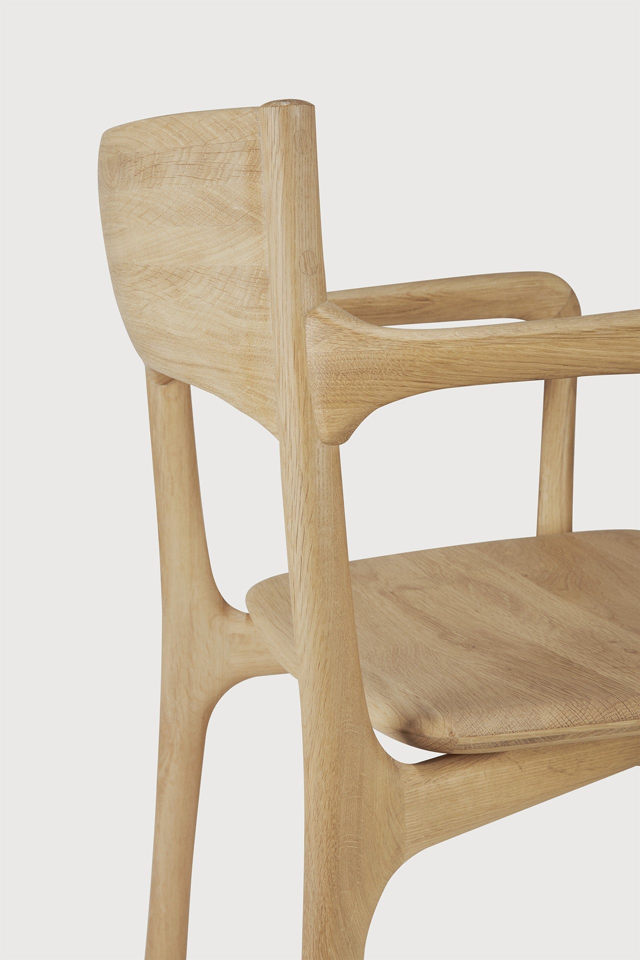PI dining chair - oak - with arms White Cliff Studio Dining Chair
