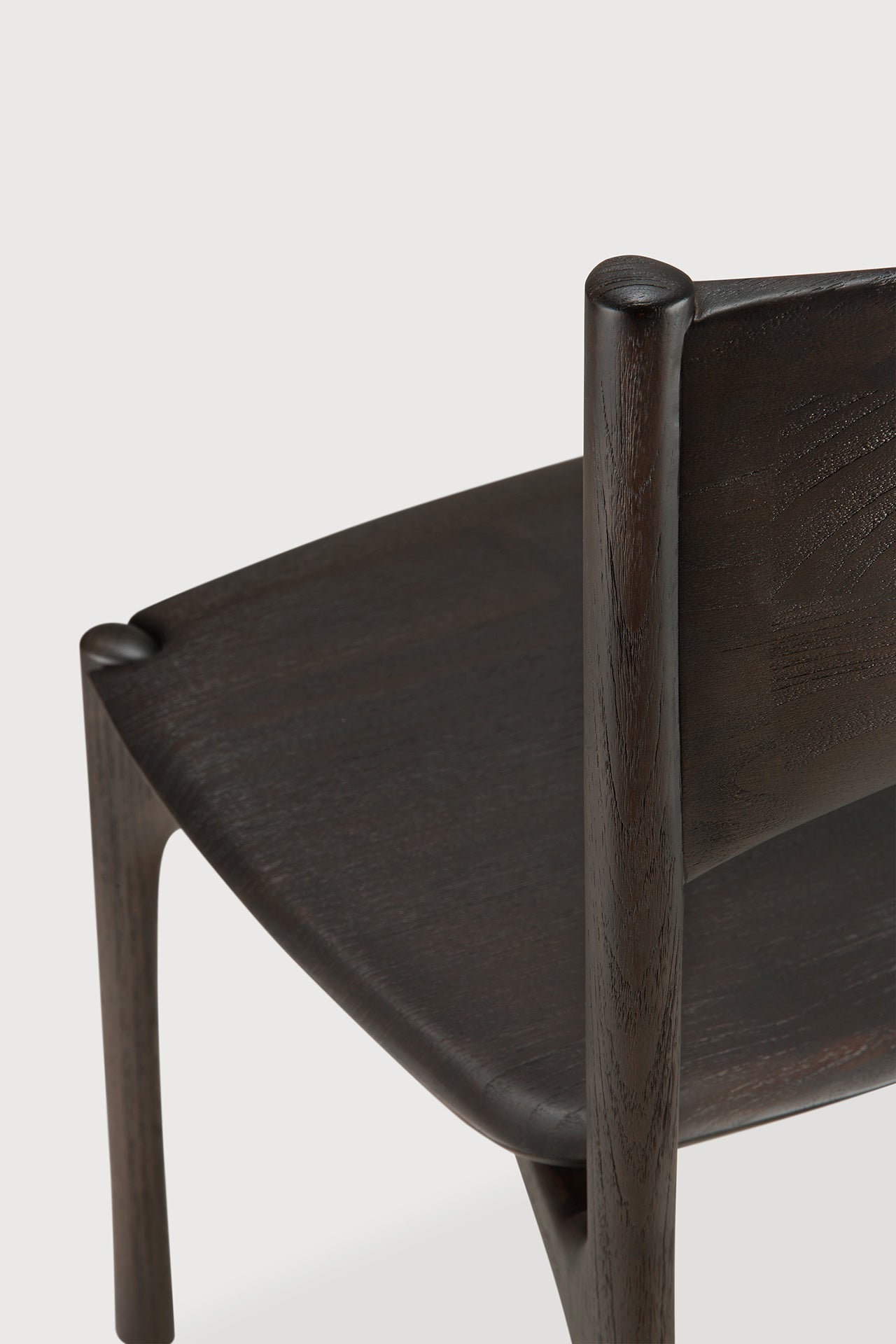 PI dining chair - varnished teak - dark brown White Cliff Studio Dining Chair