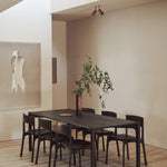 PI dining chair - varnished teak - dark brown White Cliff Studio Dining Chair