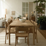 PI dining table - oak - rectangular White Cliff Studio Dining Table
